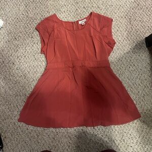 Maternity Rust Red Cap Sleeve shirt